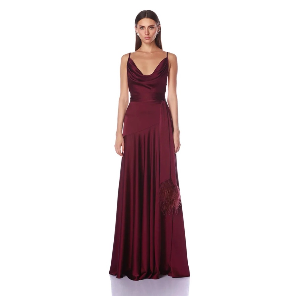 Bronx and Banco Deep Red Maxi Dress